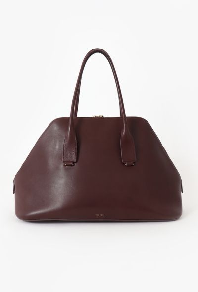 The Row Burgundy Large Devon Bag - 1