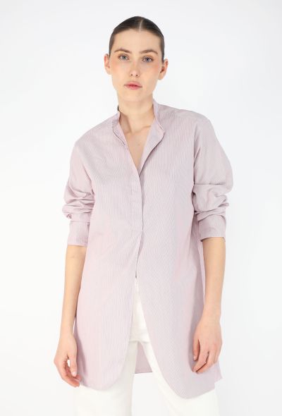 The Row 2022 Collarless Cotton Tunic - 1