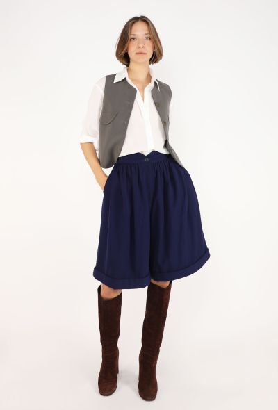 Giorgio Armani Vintage Gathered Wool Culottes - 2