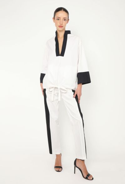 Saint Laurent Rare 1976 Cotton Tunic Ensemble - 1 Saint Laurent Rare 1976 Cotton Tunic Ensemble - 1