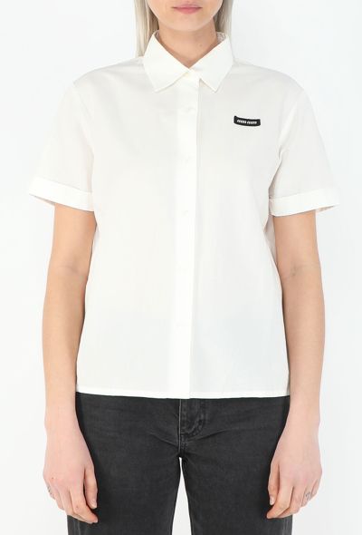 Miu Miu S/S 2025 Logo Cotton Shirt - 1