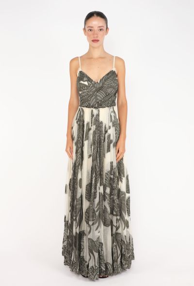 Dior Leaf Printed Silk Gown, Resort 2020 - 1