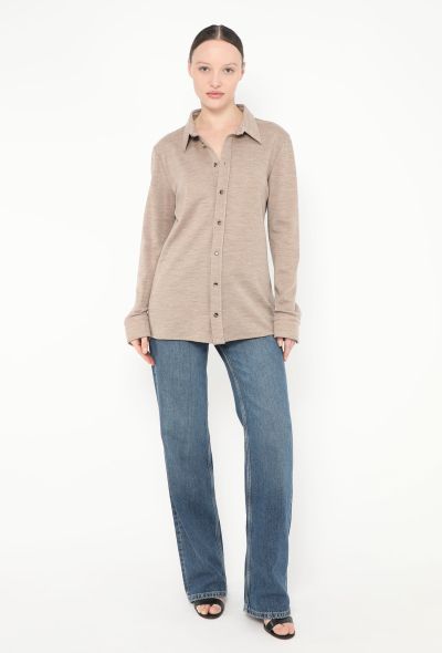 Bottega Veneta 2021 Heathered Jersey Shirt - 2 Bottega Veneta 2021 Heathered Jersey Shirt - 2