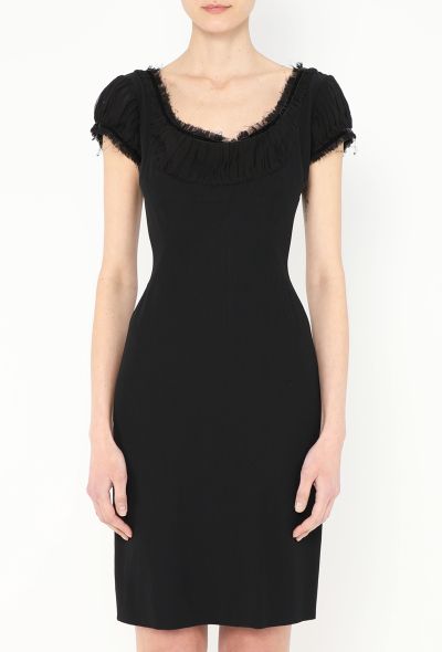 Alexander McQueen 2010 Frayed Ruched Crêpe Dress - 2 Alexander McQueen 2010 Frayed Ruched Crêpe Dress - 2