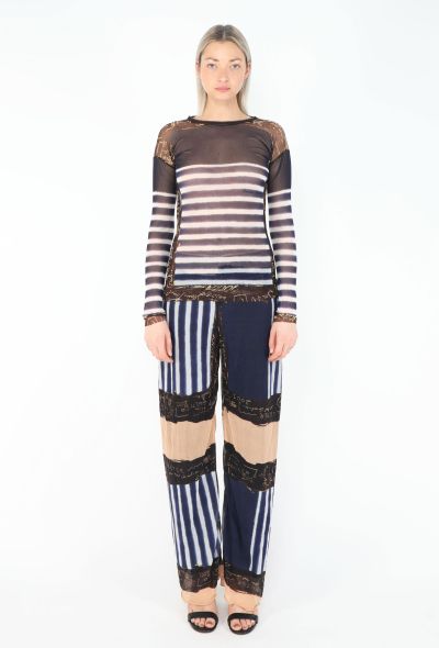 Jean Paul Gaultier 2001 Marinière Mesh Ensemble - 1