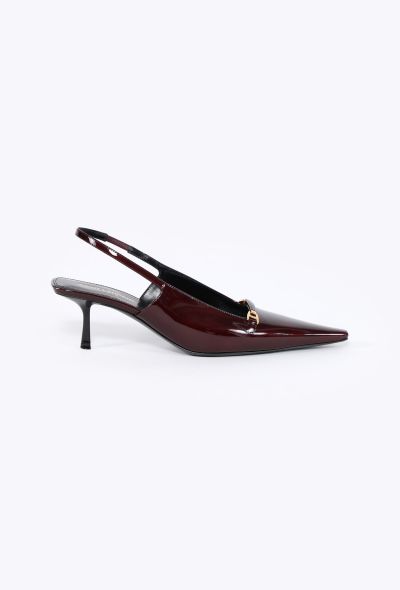 Saint Laurent 2024 Carine Patent Slingback Heels - 1