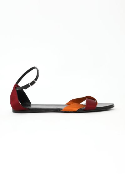 The Row Silk Ribbons Flat Sandals - 1