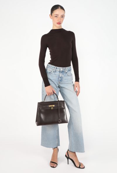 Hermès Rare 1957 Marron Box Kelly Sellier 32 - 2