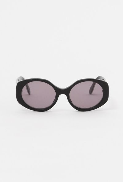                             Black Oval Logo Sunglasses - 1