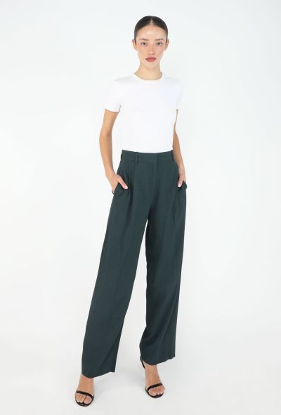 The Row Silas Petrol Pleated Trousers, 2021 - 1