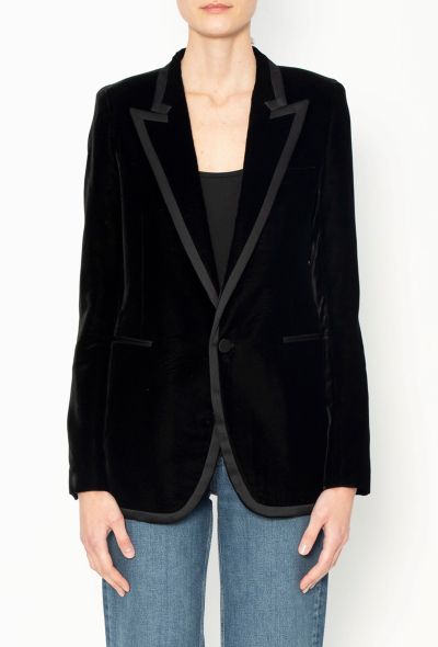 Saint Laurent F/W 2016 Velvet Smoking Blazer - 1 Saint Laurent F/W 2016 Velvet Smoking Blazer - 1