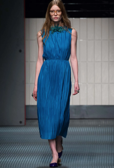 Gucci F/W 2015 Silk Pleated Dress - 2