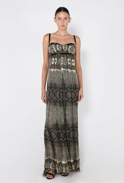 Roberto Cavalli Python Printed Silk Gown, 2005 - 2