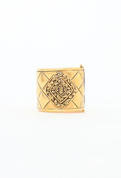 Chanel Vintage Embossed Matelassé Cuff - 2 Chanel Vintage Embossed Matelassé Cuff - 2