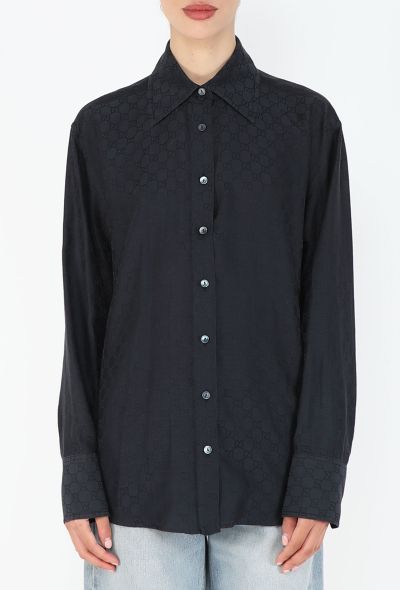 Gucci 1998 Monogram Cotton Shirt - 1
