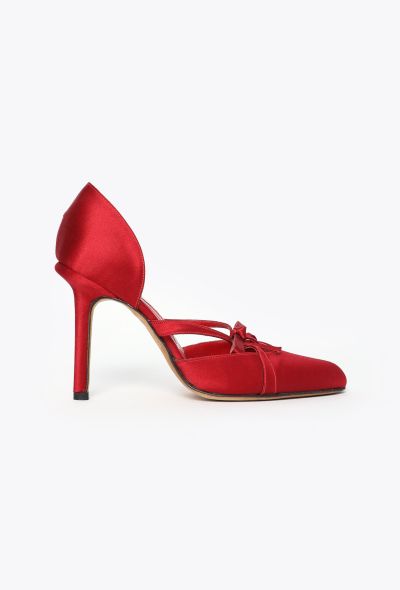 Manolo Blahnik '90s Satin Bow Pumps - 1 Manolo Blahnik '90s Satin Bow Pumps - 1