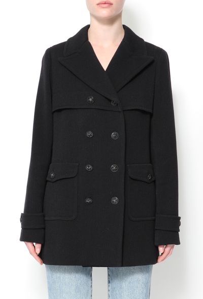                                         Double-Breasted Wool Peacoat-2