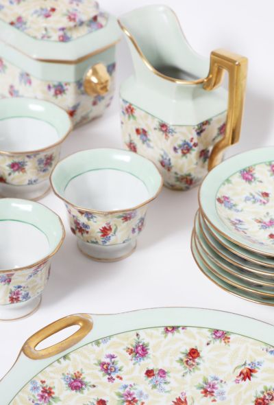                             Floral Limoges Porcelain 6-piece Tea Set - 1