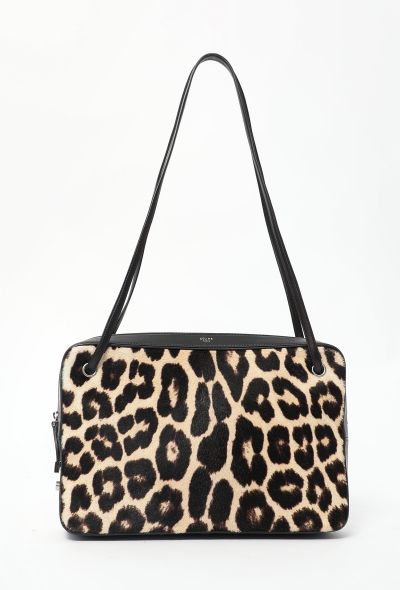 Céline Leopard Side Lock Dragonne Bag - 1