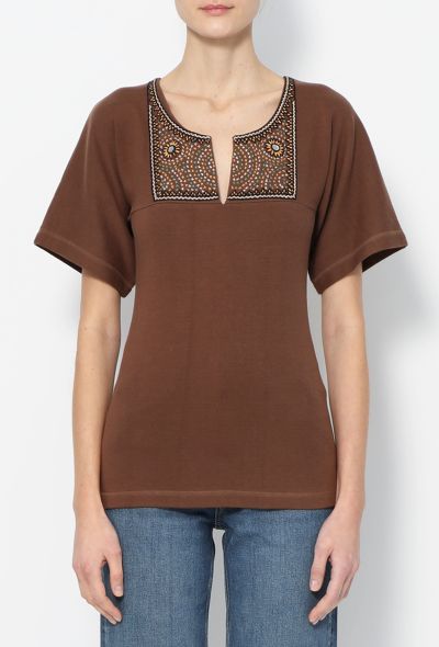 Chloé Late '90s Embroidered Cotton Top - 1