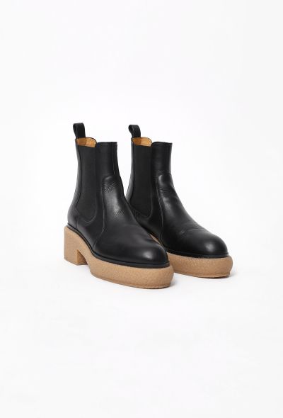 Hermès Platform Leather Chelsea Boots - 2