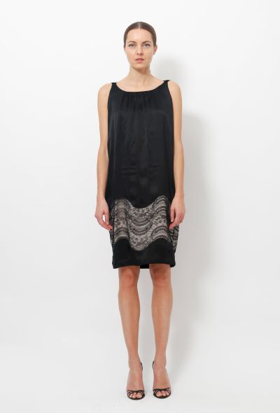                             Silk Dress with Lace Detailing - 1
