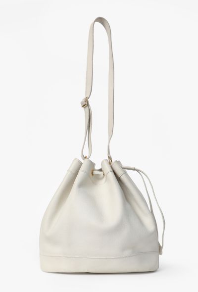 Hermès Vintage White Courchevel Market Bag - 1