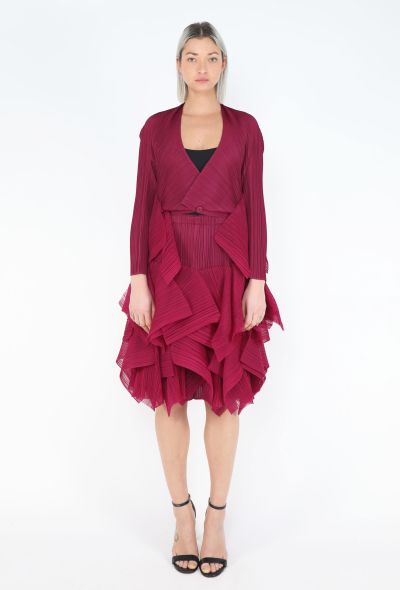 Issey Miyake Pleats Please Ruffled Skirt Ensemble - 1