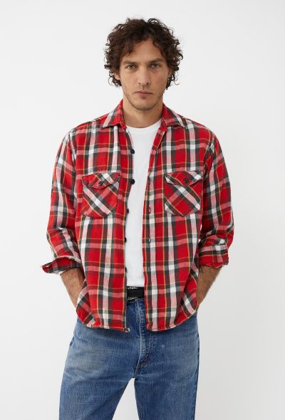 Men's Vintage 1960s Sanforized Flannel Shirt - 2 Men's Vintage 1960s Sanforized Flannel Shirt - 2