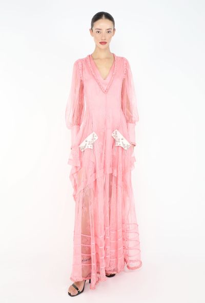 Louis Vuitton Resort 2018 Raschelle Lace Chainlink Gown - 1