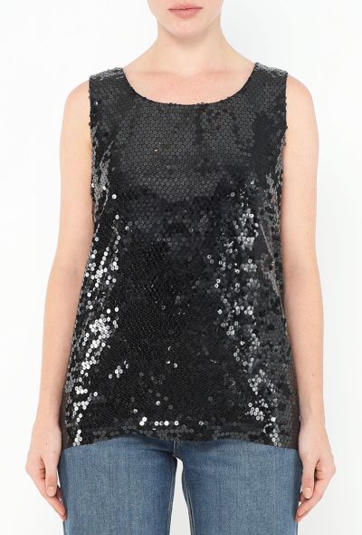 Saint Laurent 1992 Sequin Tank Top - 1 Saint Laurent 1992 Sequin Tank Top - 1
