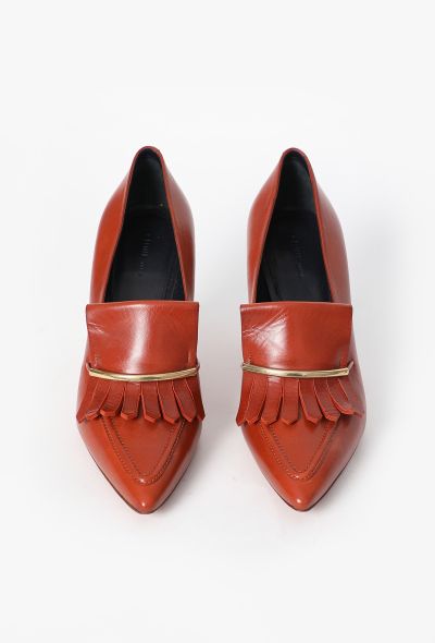 Céline Leather Fringe Pumps - 2