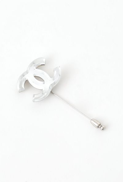 Chanel Mirrored 'CC' Scarf Pin - 2