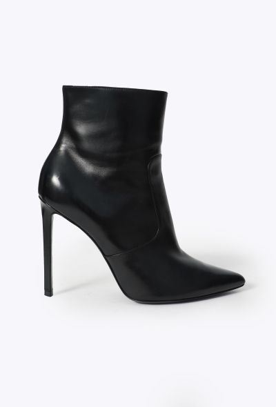Céline Stiletto Leather Ankle Boots - 1