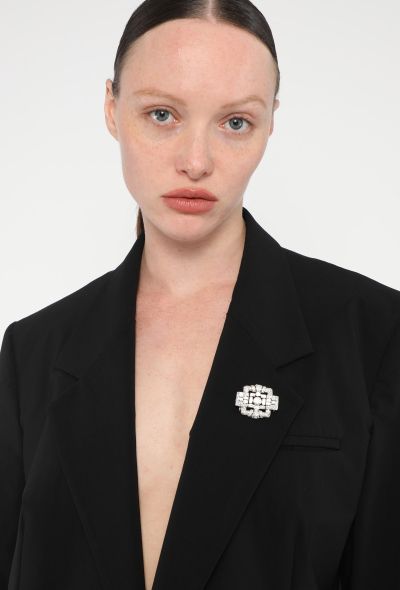 Vintage Fine Jewelry Art Déco 18k White Gold, Platinum & 3 Carats Diamond Brooch - 2