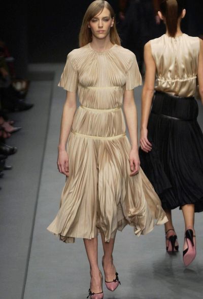 Prada Silk Pleated Gown, F/W 2002 - 2