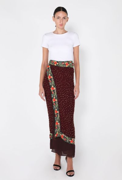 Dolce & Gabbana Vintage Beaded Wrap Skirt, 1990s - 1