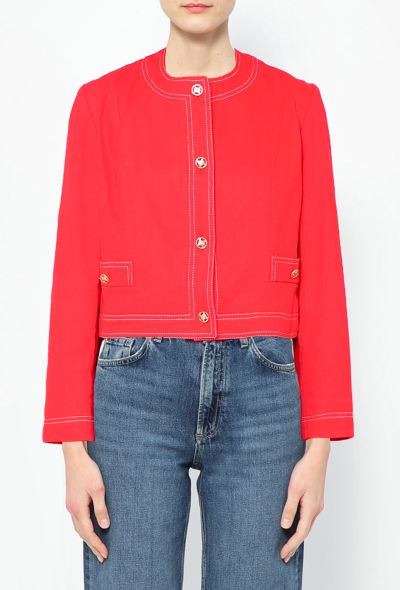 Céline Vintage Denim Triomphe Jacket - 1 Céline Vintage Denim Triomphe Jacket - 1
