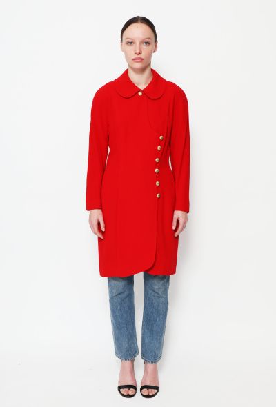                                         Early '90s Scarlet Claudine Coat-1