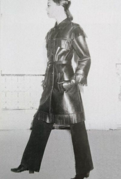 Saint Laurent COLLECTOR 1968 Haute Couture Leather Fringe Coat - 2
