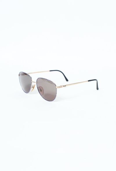                                         Vintage Aviator Trim Sunglasses-2