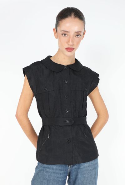 Chanel Early 2000s Belted  'CC' Blouse - 1