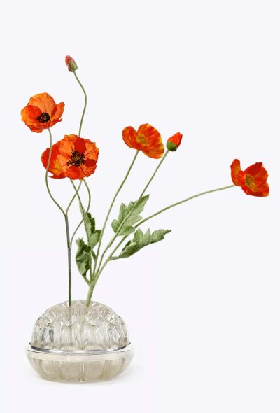 Vintage Objects & Decor 1940s Silver & Glass Flower Pick - 2