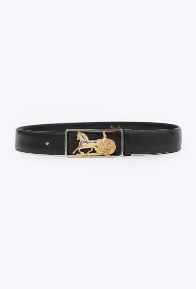 Céline Vintage Calèche Leather Belt - 1