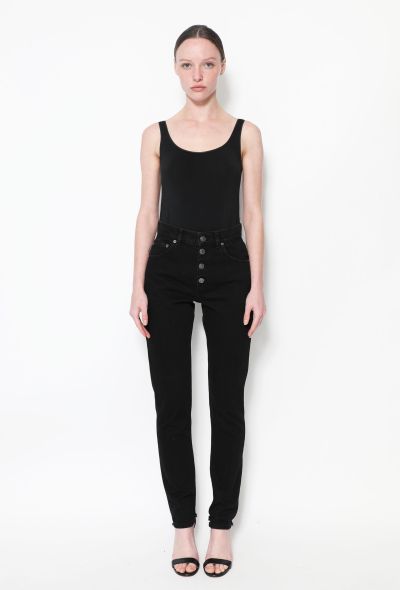                             High-Waisted Buttonfly Jeans - 1