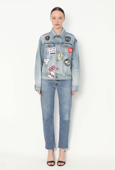 Céline 2021 Studded Denim Patchwork Jacket - 2 Céline 2021 Studded Denim Patchwork Jacket - 2