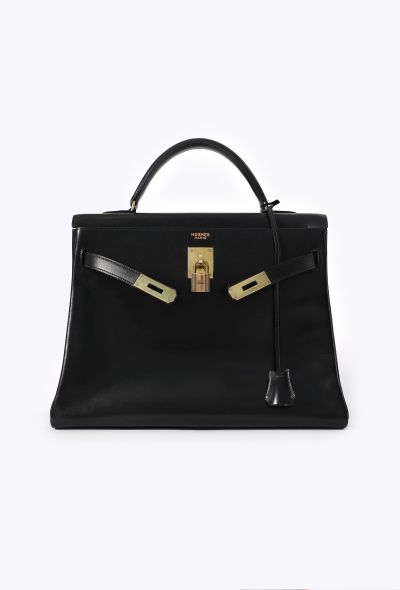 Hermès Vintage Black Box Kelly Retourné 32 - 2