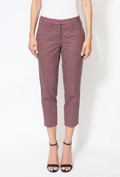                                         2015 Cropped Checkered Trousers -2