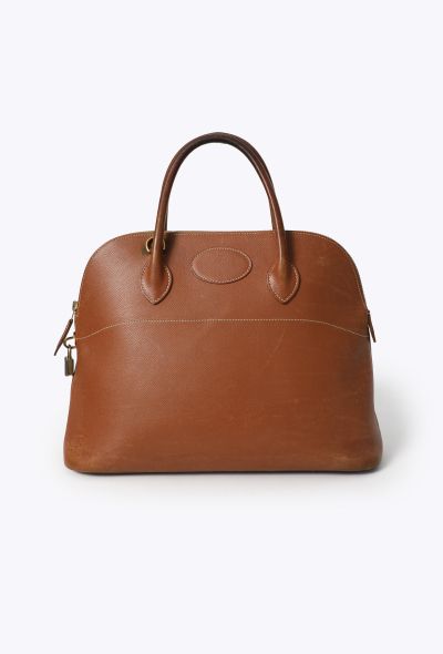 Hermès Vintage Gold Courchevel Bolide 35 - 1