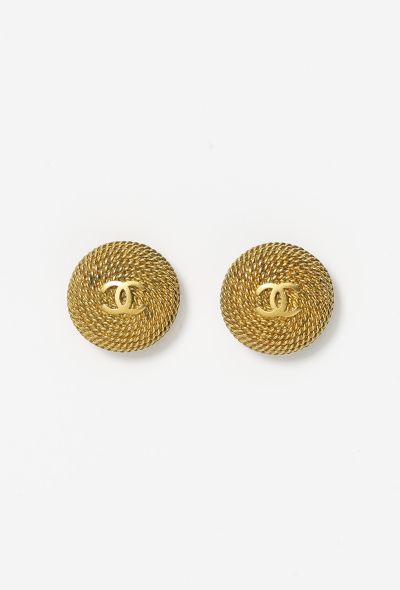 Chanel 1995 Chainlink 'CC' Clip Earrings - 1